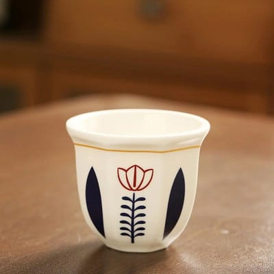 180ml/250ml Espresso Keramische Kop Midden-Oosterse stijl Garland Handvat Anti-verbranding Latte Cappuccino Koffiemokken Theekop Kerstcadeau 250ML