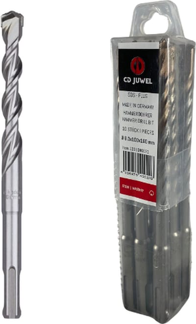 betonboor 5mm lengte 160mm SDS+ 2 snijder (10 stuks)