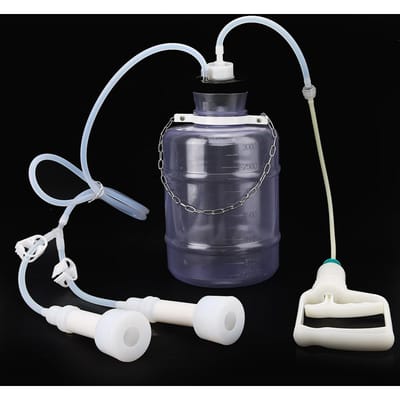 Machine à traire portable pour chèvres, 3 L, fonctionnement manuel, kit de traite pour brebis (Pour la chèvre) noir