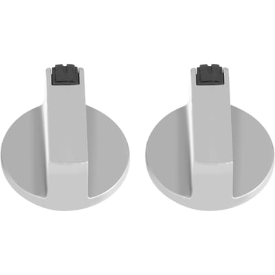 2 Stuks 6mm Zinklegering Huis Keuken Gasfornuis Knoppen Kooktoestel Oven Kookplaat Metalen Schakelaar Bediening white