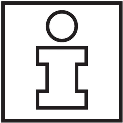 Informatiepunt sticker, wit 300 x 300 mm