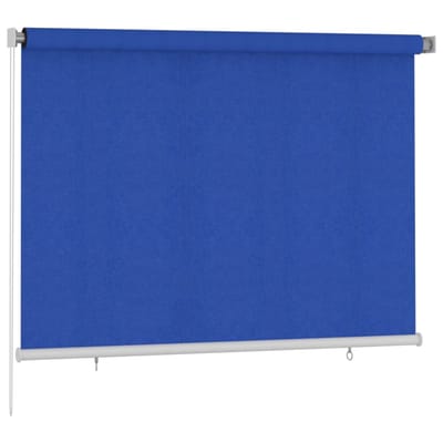 vidaXL Rolgordijn voor buiten 205(B)x140(H) cm HDPE blauw