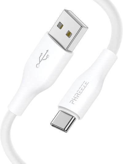 Usb A naar usb C kabel 1m - Soepel tpe - Oplaadkabel usb C - Usb usb C kabel - Wit - Phreeze