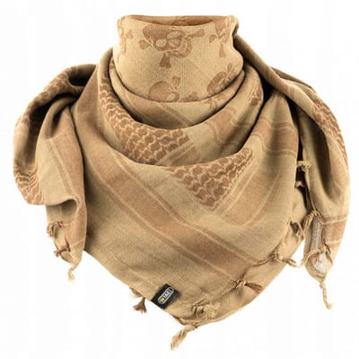 M-Tac Shemagh Sjaal Pirate Skull Coyote Bruin - Multifunctioneel