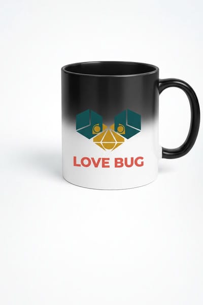 Magische Mok 'Love Bug' | Warmte Onthult Liefdesbeestje Design