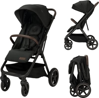 Novi Baby Xavi XL Premium - Solid Zwart - Buggy - Geschikt van 0 - 22 kg - Hoge duwstang