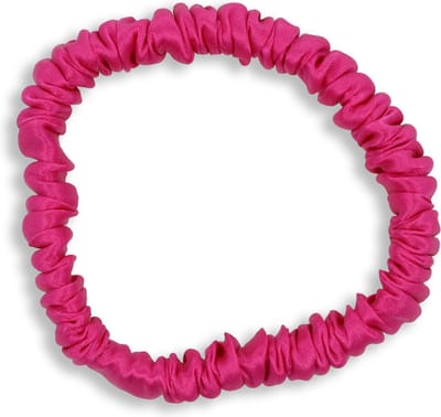 Lajetti - 100% Zijden Haarelastiek Fuchsia - Silk Skinny Zijde Scrunchie Moerbei
