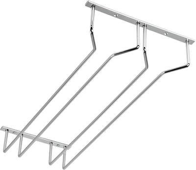 SOTECH Glazenhouder voor 2 rijen glazen 235 x 500 x 70 mm Chroom gepolijst Houder voor wijnglazen Flûtes Bierglazen Wijnglashouder
