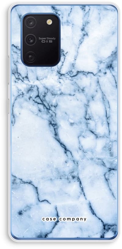 Case Company® - Hoesje geschikt voor Samsung Galaxy Note 10 Lite hoesje - Blauw marmer - Soft Cover Telefoonhoesje - Bescherming aan alle Kanten en Schermrand