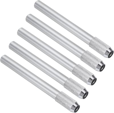 Potlood Verlenger - Pencil Extenders - Zilver - Verstelbare Metalen Penhouder - Lichtgewicht en Duurzaam - Voor Kunstenaars en Kantoormedewerkers