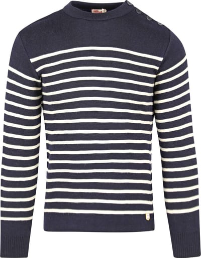 Armor-Lux Molène Trui Wol Strepen Navy - Maat XL - Heren