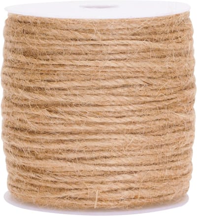 100m Jute Touw 3mm voor Creatieve Klussen, Tuinieren en Decoratie - Duurzaam en Sterk Touw voor DIY Projecten