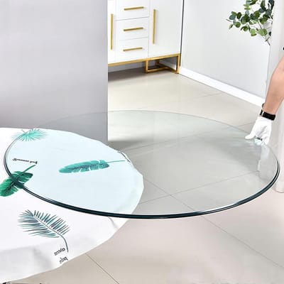 Rond Tafelblad - Glazen Deksel - Tafel Beschermen - Gehard Veiligheidsglas - 70 cm Diameter - Transparant