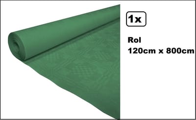 Tafelrol tafelkleed groen 120cm x 800cm papier - Party diner food festival eten fun thema feest party