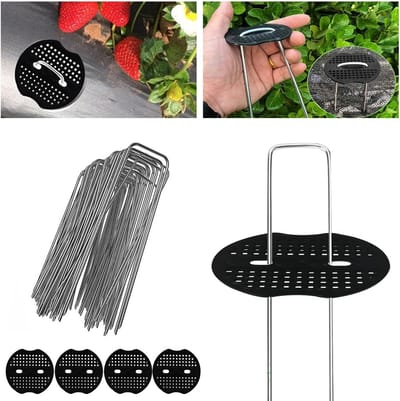 100 Stuks U-Vormige Grondpennen 15 cm Verzinkt voor Gronddoek en Tuinbevestiging