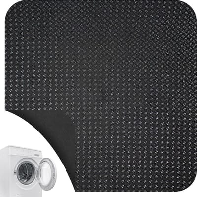 Antislip Mat voor Wasmachine en Droger, 60 x 60 cm, Vibration Absorberend, Vloerbescherming, Siliconen, Waterabsorberend en Duurzaam