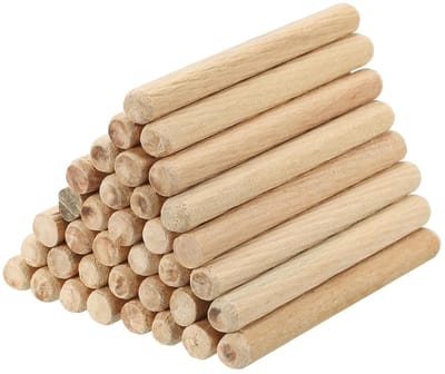 Houten Spijkers - Houtverbinding Pinnen - Meubelmontage - Geribbelde Hoge Dichtheid - 7.7 mm x 79.7 mm - Houtkleur