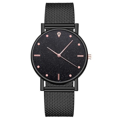 Modern Dames Horloge Zwart • Fashion • Rosegold • Roze • Zwart • Zilver • Rood • Blauw • Groen