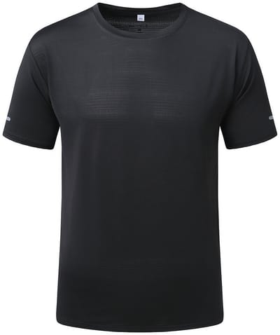 YOUTHUP Heren Sport Zijdeachtig Sneldrogend T-Shirt - met Ref Streep - S