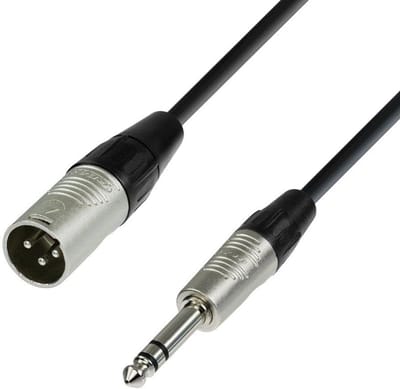 XLR Male naar 6,3 mm Jack Stereo Microfoonkabel - 10 Meter - Hoge Kwaliteit - Spiraalafscherming - Flexibel PVC Mantel - Betrouwbare Connectoren - Studio en Live Gebruik