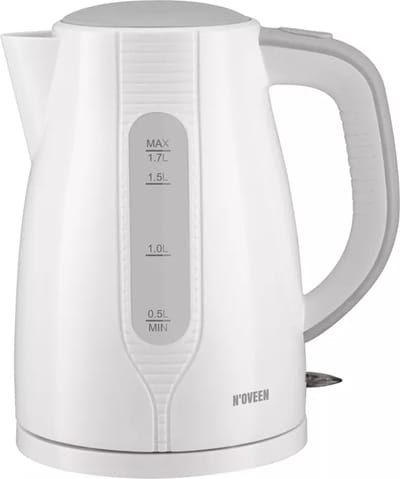 NOVEEN - EK1301 Waterkoker 1,7L - 2150W Snel Kokend, 360° Draaibare Basis, STRIX Schakelaar, Automatische Dekselopening & Sediment Filter - Grijs