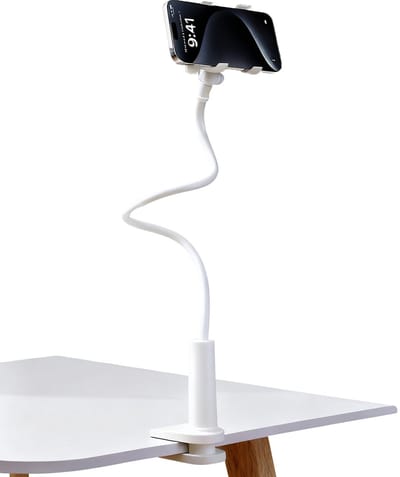 Unyqoos® Flexibele Smartphonehouder voor Bed met Verstelbare Lange Arm en 360 Graden Rotatie