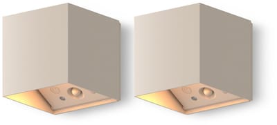 Calex Falerna Wandlamp - 2 Stuks - Oplaadbaar - Up en Down Tuinverlichting - Indirect Licht - Dimbaar - Zand