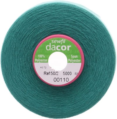 Polyester naaigaren 5000 meter in turquoise groen voor naaimachines
