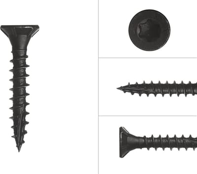Wovar Zwarte Schroeven Verzinkt 4 x 25 mm Torx 20 met Snijpunt | 100 Stuks | Houtschroeven