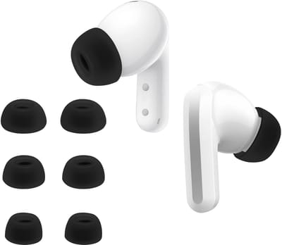 kwmobile 6x cover voor in-ear oortjes geschikt voor Xiaomi Redmi Buds 5 - Vervangende oordopjes van siliconen in zwart - 3 maten