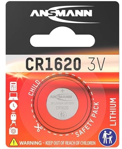 Knoopcelbatterij Lithium CR 1620 - 3V voor Diverse Toepassingen