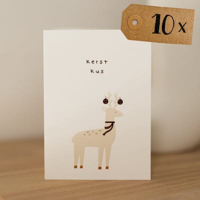 10x hippe kerstkaarten (A6 formaat) - kerst kaarten om te versturen - kaartenset - kaartjes blanco - kaartjes met tekst - luxe kerstkaarten - feestdagenkaarten - kerstkaart - wenskaarten