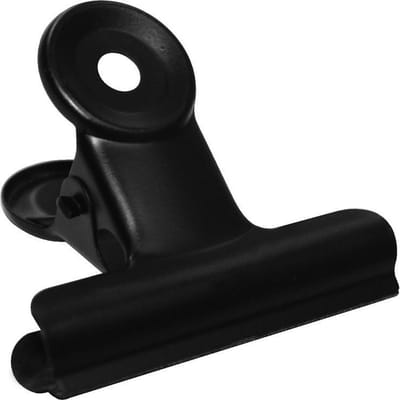 Zwarte bulldog clip / papierklem / decoratieklem / woonaccessoires 75mm per 8 stuks