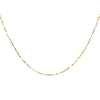 Lucardi Dames Ketting gourmet - 9 karaat - Ketting - Cadeau - 51 cm - Geelgoud