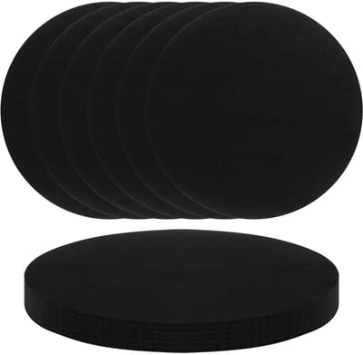 Dailygoods- Vilten Onderzetters 6 Stuks - Grote Rond - Afwasbaar - Tafelbeschermer - Herbruikbaar - 20 cm - Tafelonderzetters