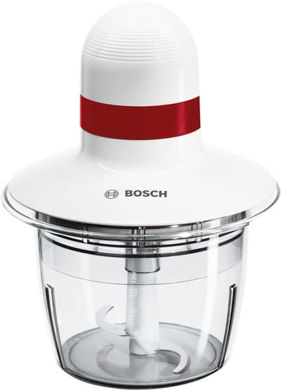 Bosch MMRP1000 elektrische hakmolen 0,8 l 400 W Rood, Transparant, Wit