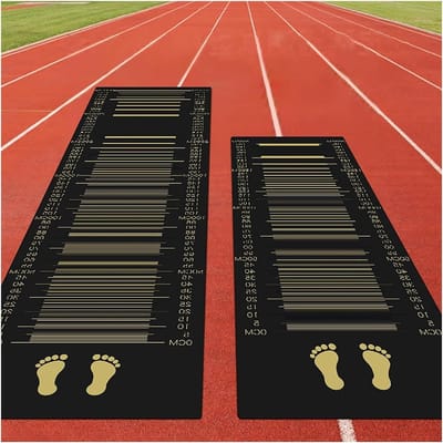 Springtest Mat - Springtest Vloer - Springkracht Meten - Antislip Onderkant - 2 Matten 2.47m & 3.38m - Zwart