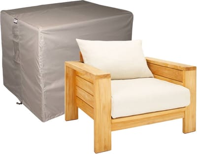 Raffles Covers Tuinstoelhoes - 100 x 100 H: 75 cm - RLC100straight - Waterdicht - Ademend - UV-bestendig - Elastisch rijgkoord - Beschermhoes tuinmeubelen