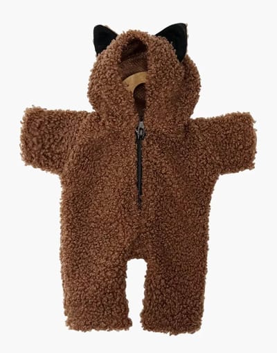 Minikane Poppenkleding Bruine Kattenonesie 28 cm