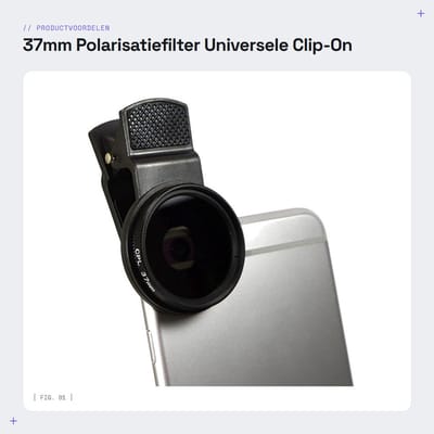 Dailygoods- Polariserend Filter 37mm - CPL Filter - Mobiele Telefoon - Lichtgewicht - Duurzaam - Verbetert Beeldkwaliteit - Camera Filter