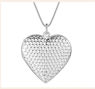 N3 Collecties 925 Sterling Zilveren Hartvormige Geruit Fotolijst Slangenkettingen Collier Voor Vrouwen