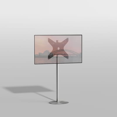 TV vloerstatief Gate 120 Design Tv standaard Trendy geborsteld RVS 19-40” - VESA 400x400