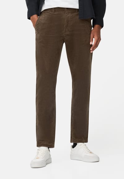 camel active Regular fit chino broek van corduroy - Maat menswear-36/30 - Donkerbruin