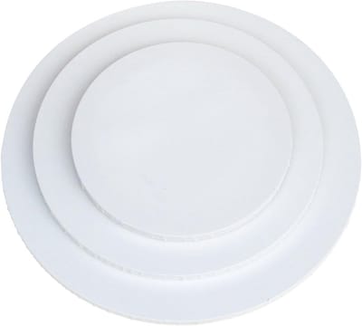 Set van 4 Ronde Linnen Spanningdoeken voor Schilderen, Ø 30 cm
