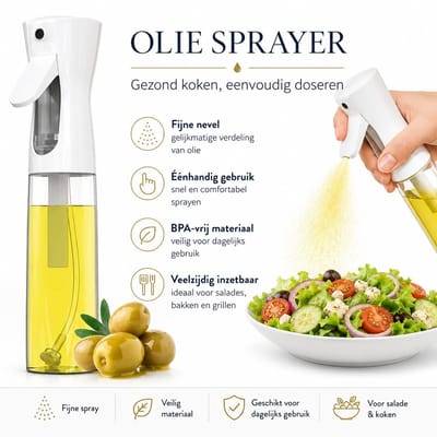 Arvion Oliespray 300 ml - Fijne Nevel - Kookolie-/Azijnspray - BPA-vrij