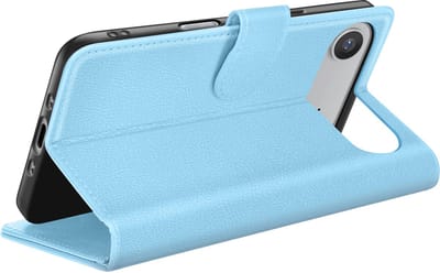 Zanae, Hoesje geschikt voor iPhone 17 Air - Wallet Case & Magneetsluiting, Lichtblauw