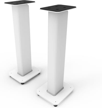 Luidspreker Vloerstandaards - Universele Stands - Audio Verbetering - Vulbaar Stabiliteitssysteem - 76cm Hoog - Wit