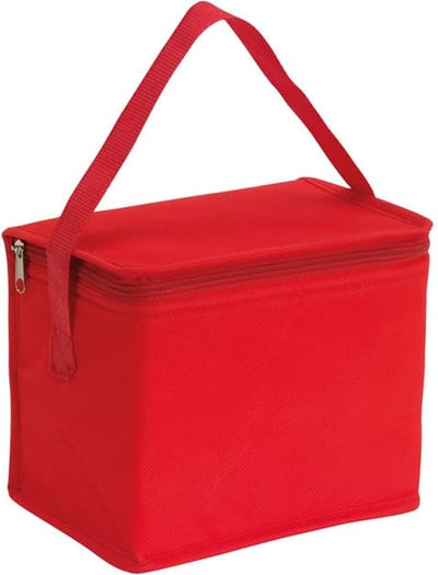 Kleine koeltas voor lunch - rood - 20 x 13 x 17 cm - 4.5 liter - Koeltassen - medicijnen/sixpack