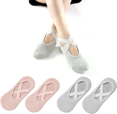 Antislip yogasokken voor dames - 2 paar