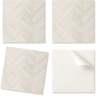 Zelfklevende wandtegels voor de woonkamer, visgraatpatroon in hout, 20x20x20 cm